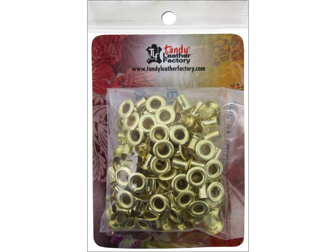 Tandy Leather Eyelets 3/16 (5 mm) Brass Plated 100/pk 1286-11